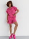 Рожевий літній костюм: шорти та сорочка | 6807197 | фото 6