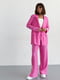 Рожевий костюм в стилі кежуал: жакет та штани з високою талією | 6807215 | фото 6