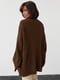 Темно-коричневий трикотажний светр oversize в рубчик | 6807222 | фото 2