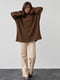 Темно-коричневий трикотажний светр oversize в рубчик | 6807222 | фото 8