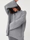 Сірий трикотажний светр oversize в рубчик | 6807231 | фото 6