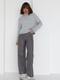 Світло-сірий трикотажний светр з рукавами-регланами | 6807256 | фото 3