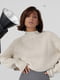 Короткий трикотажний светр в рубчик з рукавами-регланами | 6807268 | фото 6