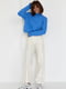 Синій трикотажний светр з рукавами-регланами | 6807296 | фото 2