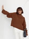 Однотонний коричневий светр oversize фасону | 6807306 | фото 6