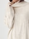 Бежевий трикотажний светр oversize з розрізами з боків | 6807310 | фото 5