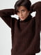 Темно-коричневий светр із рукавами-регланами | 6807311 | фото 5