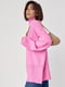 Рожевий трикотажний светр oversize з розрізами з боків | 6807312 | фото 9