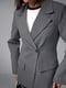 Однобортний піджак приталеного крою сірий | 6807431 | фото 4