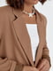 Однобортний піджак на гудзику коричневий | 6807437 | фото 2
