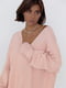 Пуловер oversize з бічними розрізами персикового кольору | 6807490 | фото 5