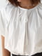 Блузка оверсайз молочного кольору із зав'язками | 6807544 | фото 3