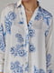 Блузка кремового кольору на гудзиках з квітковим візерунком | 6807560 | фото 4