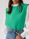 Комплект: блуза з об'ємними рукавами та накидка з поясом | 6807561 | фото 2