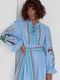 Сукня - вишиванка з перфорацією в етнічному стилі блакитна | 6807589 | фото 2