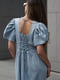 Сукня з натурального льону у блакитному кольорі | 6807742 | фото 2