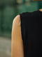 Чорна асиметрична шовкова сукня | 6807744 | фото 2