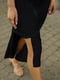 Чорна асиметрична шовкова сукня | 6807744 | фото 3