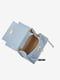 Блакитна шкіряна сумка крос-боді | 6808452 | фото 3