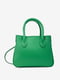 Зелена шкіряна сумка крос-боді | 6808466 | фото 2