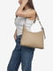 Шкіряна сумка крос-боді кольору світлий тауп | 6808509 | фото 4