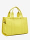 Жовта шкіряна сумка-тоут | 6808529 | фото 2