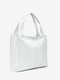 Белая кожаная сумка-шопер | 6808548 | фото 2