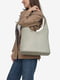 Светло-серая кожаная сумка-шопер | 6808551 | фото 4