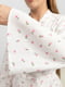 Мусліновий білий халат в принт-тюльпани | 6808592 | фото 5