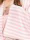 Шовковий рожевий халат в смужку | 6808627 | фото 7