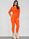 Спортивний костюм помаранчевого кольору: лонгслів і джогери | 6808800 | фото 2