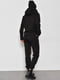 Чорний спортивний костюм на флісі: шапка, худі і джогери | 6808805 | фото 3