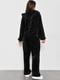 Чорний велюровий костюм: толстовка і штани | 6808808 | фото 3