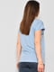 Блакитна футболка з принтом крою oversize | 6808836 | фото 3