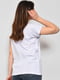 Біла футболка з принтом крою oversize | 6808837 | фото 3