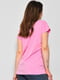 Рожева футболка з принтом крою oversize | 6808838 | фото 3