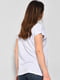 Біла футболка з принтом крою oversize | 6808849 | фото 3