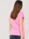 Рожева футболка з принтом крою oversize | 6808850 | фото 3