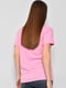 Рожева бавовняна футболка з принтом | 6808854 | фото 3