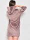 Велюровий халат крою oversize пудрового кольору | 6809030 | фото 3
