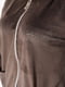 Велюровий коричневий халат на блискавці | 6809031 | фото 4
