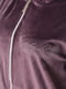 Велюровий халат темно-бузкового кольору на блискавці | 6809032 | фото 4