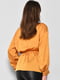 Блуза гірчичного кольору з утяжкою на талії | 6809070 | фото 3