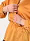 Блуза гірчичного кольору з утяжкою на талії | 6809070 | фото 4