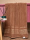 Рушник банний махровий коричневого кольору | 6809216 | фото 2