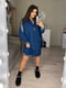 Синя сукня в спортивному стилі з лампасами | 6809807 | фото 3