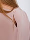 Шовкова рожево-лілова блуза оверсайз крою з рукавами 3/4 | 6809868 | фото 6