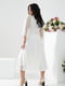 Сукня-міді молочного кольору з блискітками | 6809873 | фото 6