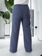 Класичні сіро-сині брюки з вертикальними стрічками | 6809882 | фото 6