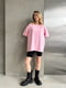 Базова рожева оверсайз футболка | 6809942 | фото 2